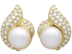 Pearl Cluster Earrings in Gold