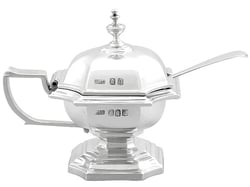 Britannia Silver Mustard Pot