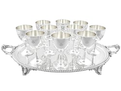 Silver Tray with Goblets