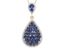 Multi Sapphire Pendant in Yellow Gold