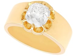 Yellow Gold Diamond Gents Ring