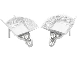 Silver Wheelbarrow Dishes