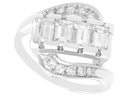 Emerald Cut Diamond Twist Ring