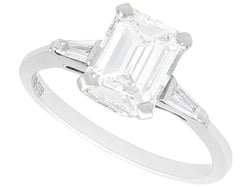 Emerald Cut Engagement Ring Platinum