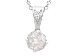 Old European Cut Diamond Pendant for Sale