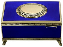 Antique Enamel Music Box
