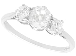 Platinum Three Stone Diamond Ring