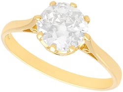 Old European Cut Diamond Solitaire in Yellow Gold