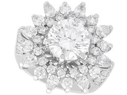 Vintage Large Diamond Cluster Ring for Sale