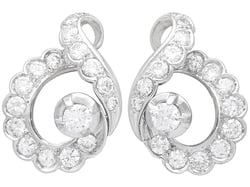 1930s Diamond Earrings Platinum