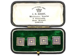 Antique Gold Enamel Cufflinks