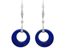 Antique Lapis Lazuli Earrings UK