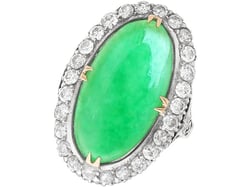 Antique Oval Jade Ring