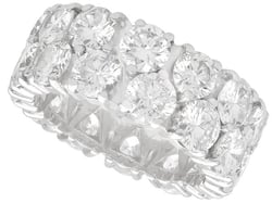 Vintage Double Eternity Ring with Diamonds