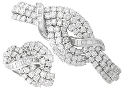 Vintage Diamond Ring and Bracelet Set for Sale