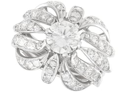 Vintage 2.73 Carat Diamond Cocktail Ring in Platinum