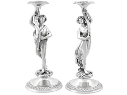 Victorian Silver Candle Holders London
