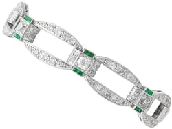 Edwardian Emerald and Diamond Bracelet for Sale