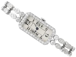 Ladies Diamond Wrist Watch - Art Deco