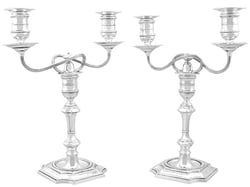 Sterling Silver Candelabra Pair for Sale