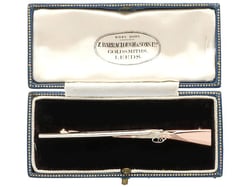 Vintage Gold Shotgun Brooch for Sale
