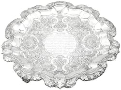 Boxed Indian Silver Salver