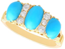Victorian Turquoise Ring in Gold
