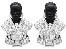 Art Deco Blackamoor Brooch with Diamonds
