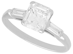 1.25 Carat Asscher Diamond Solitaire in Platinum