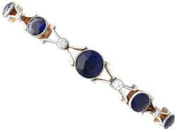 Edwardian Sapphire and Diamond Bracelet