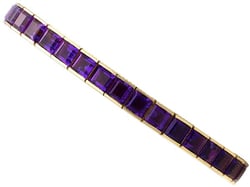 Vintage 18ct Gold Amethyst Bracelet for Sale