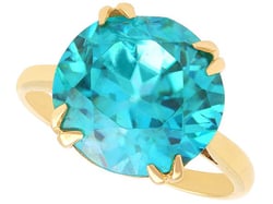 Gold High Zircon Solitaire Ring for Sale