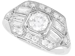 Diamond Art Deco Ring in White Gold