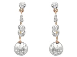 Victorian Diamond Drop Earrings for Sale