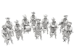 Silver Musician Models Table Figures
