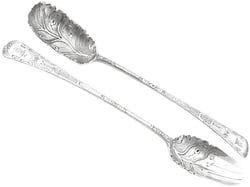 Georgian Silver Salad Servers