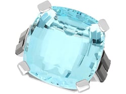 Aquamarine Ring with Onyx for Sale