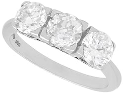 Platinum Diamond Trilogy Ring 
