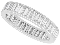 Baguette Diamond Full Eternity Ring in Platinum