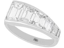 Vintage Six Stone Baguette Diamond Ring 