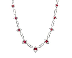 Victorian Ruby and Diamond Choker Necklace
