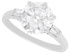 1930s Diamond Solitaire Engagement Ring in Platinum