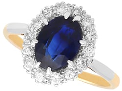 Oval Blue Sapphire Engagement Ring for Sale