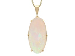 7.34 Carat Cabochon Opal Pendant in Gold