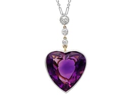 Antique Amethyst Heart Necklace for Sale