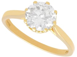 1.5 Carat Solitaire Diamond Ring in Yellow Gold