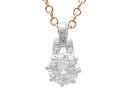 Antique 1.05 Carat Solitaire Pendant for Sale