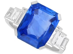 8 Carat Sapphire Engagement Ring in Platinum