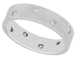 Diamond and White Gold Band
