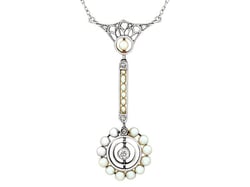 Antique Pearl and Diamond Necklace